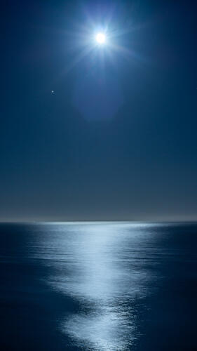 Moonlit sea